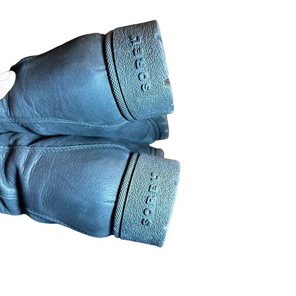 Vintage Sorel Black Leather Calf Hair Ankle Booties - Size 10 - Picture 9 of 10